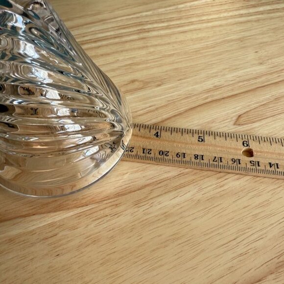 Vintage Anna Hutte Germany Crystal Candle Holders Ruby Accent Art Deco - Picture 8 of 8